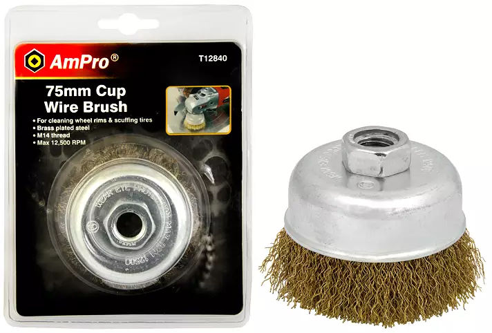 KUPPIPYÖRÖPUHDISTAJA M14/75MM - Teräsharjalaikat ja - harjat - 1494 - 1