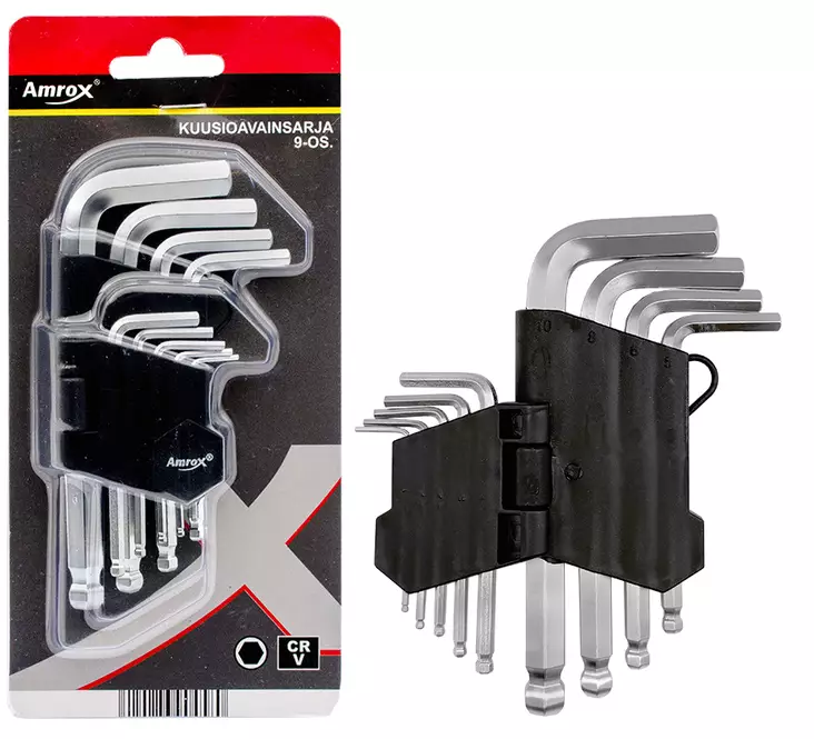 KUUSIOAVAINSARJA 9-OS. CRV PALLO - Kuusiokoloavaimet ja sarjat - 19094 - 1