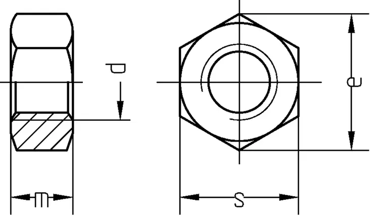 KUUSIOMUTTERI DIN934 ZN - Pultit ja mutterit - 31864 - 1