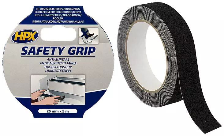 LIUKUESTETEIPPI 25MM X 5M MUSTA - Muut teipit - 5244 - 1