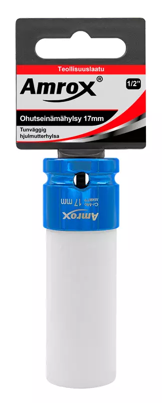 OHUTSEINÄMÄHYLSY 1/2" 17 MM - Voimahylsy 1/2" pitkä - 15274 - 1