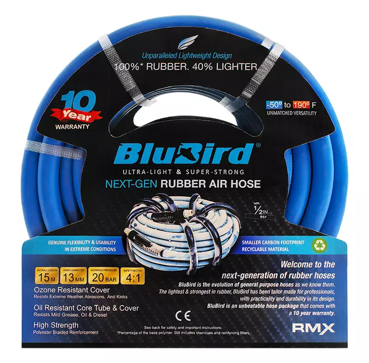 PAINEILMALETKU BLUBIRD 15M 1/2" - Paineilmaletkut, -kelat ja -pistoolit - 14504 - 1