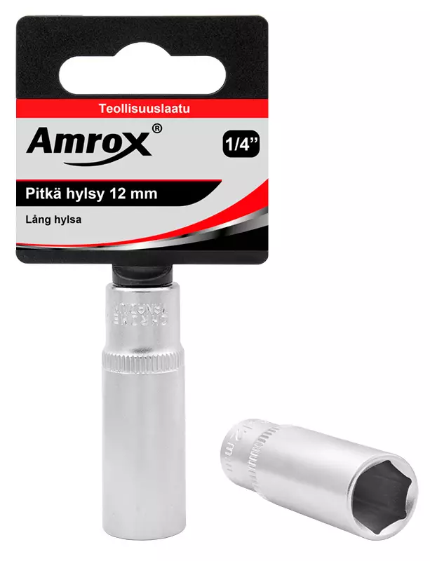 PITKÄT HYLSYT 1/4" 6PT Amrox - Hylsyt 1/4" - 15904 - 1
