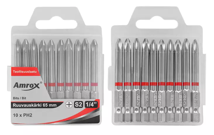 RUUVAUSKÄRKISARJA PH2 X 65MM. VÄRIKOODILLA - Ruuvauskärjet ja -sarjat - 30894 - 1