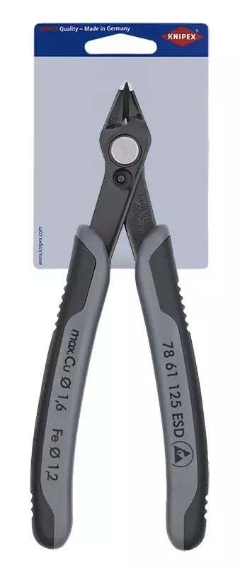 SIVULEIKKURIT 125 MM ESD-SUOJATTU MEDIUM WIRE 1,2 MM - Elektroniikkapihdit ja tarkkuustyökalut - 7844 - 1