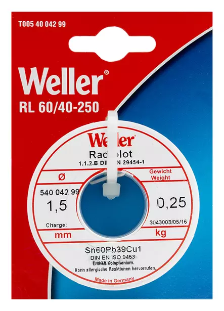 JUOTOSTINA 1,5MM/250G - vain ammattikäyttöön - Ammattitinat, lyijylliset - 14325 - 1