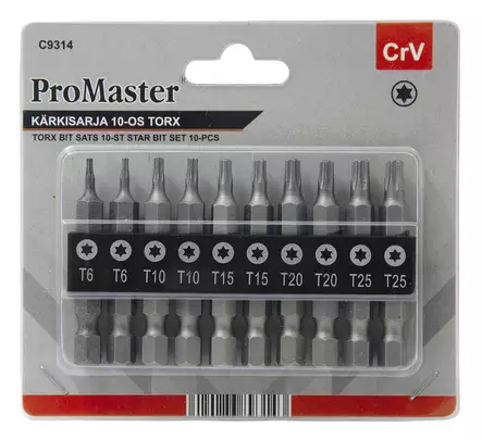 KÄRKISARJA 10-OS TORX - Ruuvauskärjet ja -sarjat - 18565 - 2