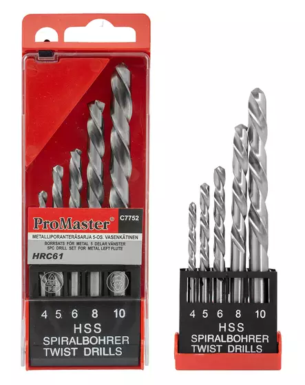 METALLIPORANTERÄSARJA 5-OS. VASEN - Kierukkaporasarjat HSS - 6785 - 1