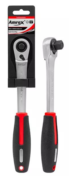 RÄIKKÄVÄÄNNIN 1/4" SLIM 72-HAMP. PIENIPÄINEN - Räikkävääntimet - 14985 - 1