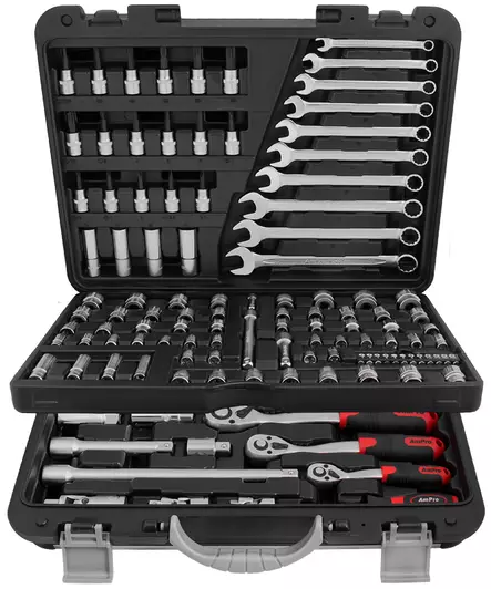 TYÖKALUSARJA PRO 1/4" 3/8" 1/2" 130-OS. - Hylsysarjat 1/4" vääntiöllä - 5565 - 1