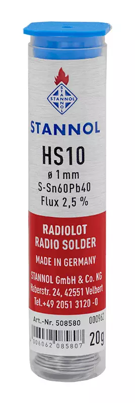 JUOTOSTINA 1,0 MM/20G HS10 - vain ammattikäyttöön - Ammattitinat, lyijylliset - 12225 - 1