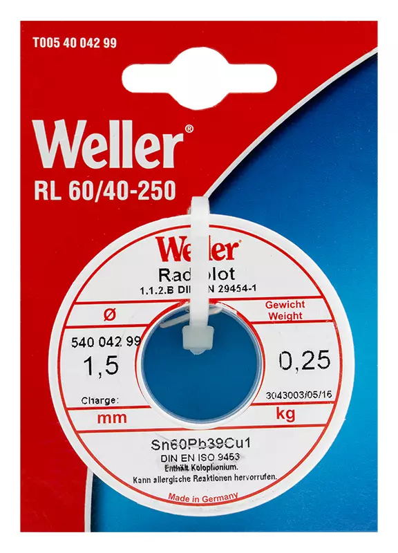 JUOTOSTINA 1,5MM/250G - vain ammattikäyttöön - Ammattitinat, lyijylliset - 14325 - 1