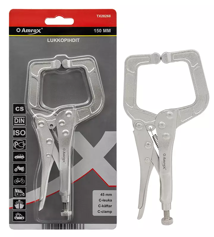 LUKKOPIHDIT 150MM C-LEUKA 45MM - Lukkopihdit - 14965 - 1