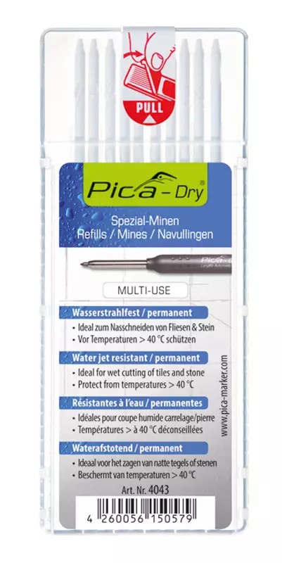 MERKINTÄKYNÄN LYIJY DRY VALKOINEN - Merkintätuotteet - 6705 - 1