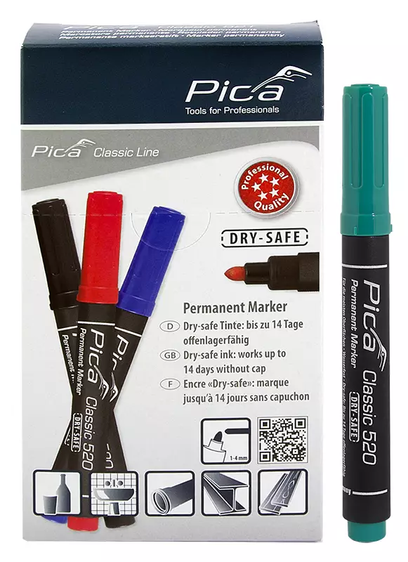 MERKINTÄTUSSI PYÖREÄ VIHREÄ 1-4MM - Merkintätuotteet - 7785 - 1