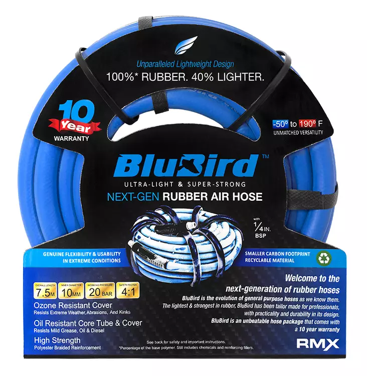 PAINEILMALETKU BLUBIRD 7.5M 3/8" - Paineilmaletkut, -kelat ja -pistoolit - 5435 - 1