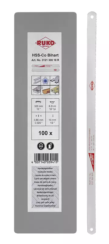 RAUTASAHANTERÄ 300X13MM 18H HSS-Co BIHARD - Käsisahat ja terät - 8565 - 1