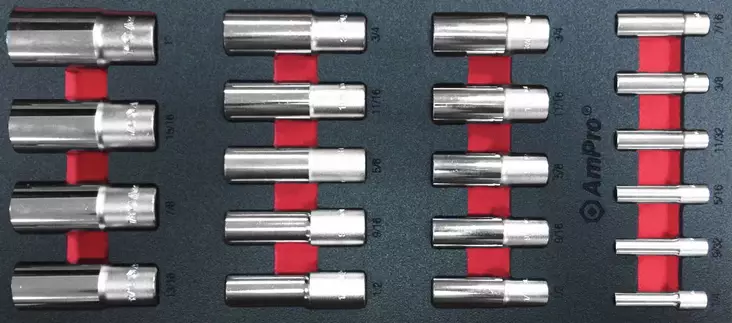 VA-PITKÄ HYLSYSARJA 1/4" 3/8" 1/2" 20-OS SAE - Työkalumoduulit - 4905 - 1