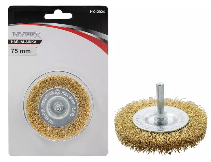 VIIMEISTELYPYÖRÖPUHDISTAJA 6MM/75MM - Teräsharjalaikat ja - harjat - 18045 - 1