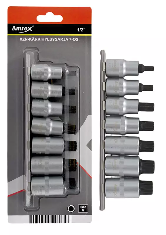 XZN-KÄRKIHYLSYSARJA 1/2" 7-OS. - Hylsysarjat 1/2" vääntiöllä - 19015 - 1