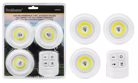LED-VALAISINSARJA 3+1-OS. KAUKO-OHJ. - Käsivalaisimet - 17506 - 1