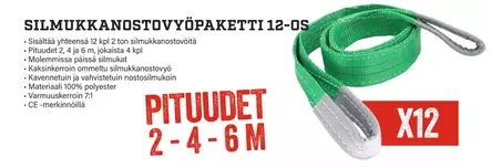 Silmukkanostovyöpaketti 12-os - Nostoliinat - 31846 - 1