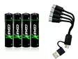 COAST AA 1,5V 2400MAH 4KPL+ LATAUSKAAPELI - Otsavalaisimet - 34876 - 1