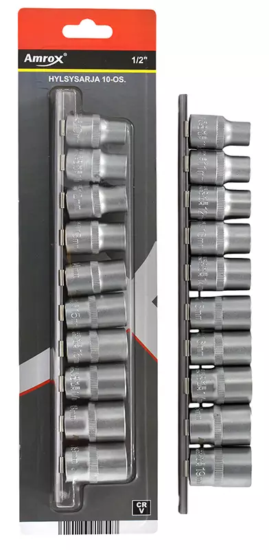 HYLSYSARJA 1/2" 12PT 10-OS. 10-19MM - Hylsysarjat 1/2" vääntiöllä - 19026 - 1