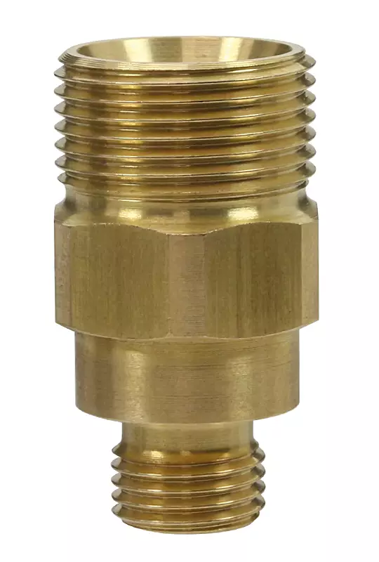 KAKSOISNIPPA M22x1,5U - 1/4"U PITKÄ MESSINKI - Clen kaksoisnipat ja liittimet - 11236 - 1