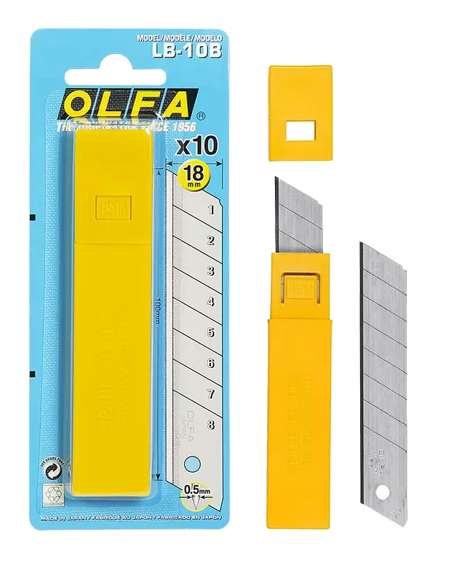 KATKOTERÄVEITSEN VARATERÄT 18MM 10KPL - Veitset ja varaterät - 7106 - 1