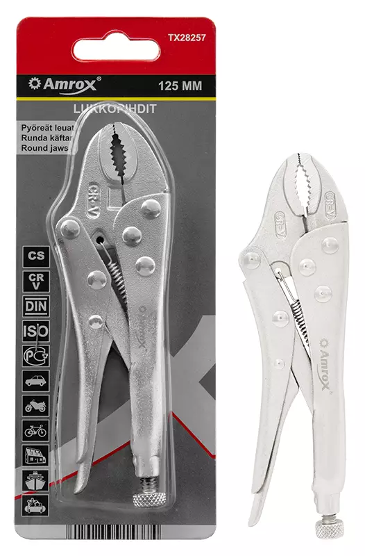 LUKKOPIHDIT 125MM PYÖREÄ LEUKA - Lukkopihdit - 14956 - 1