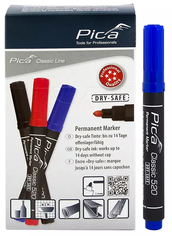 MERKINTÄTUSSI PYÖREÄ SININEN 1-4MM - Merkintätuotteet - 7786 - 1