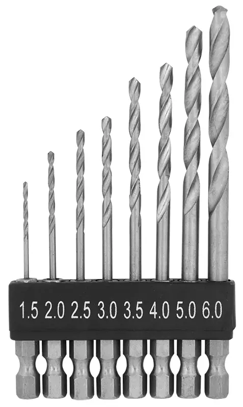 METALLIPORANTERÄSARJA 8-OS. 1,5-6MM HSS - Kierukkaporasarjat HSS - 6976 - 1