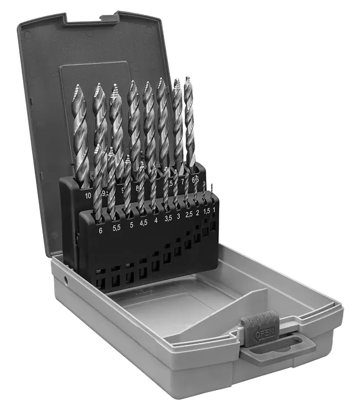 METALLIPORANTERÄSRJ. HSS SPEEDSTEP 19-OS.1-10MM - Kierukkaporasarjat HSS-G - 16396 - 1