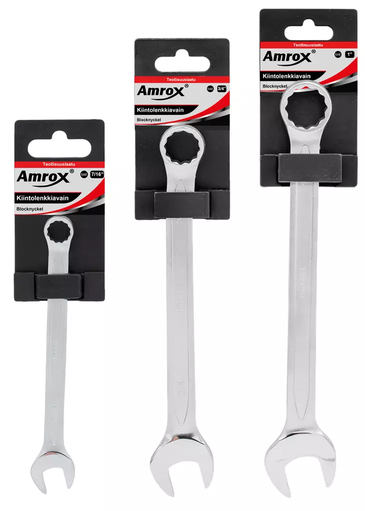 OHUET KIINTOLENKKIAVAIMET TUUMA Amrox - Kiintolenkkiavaimet, tuumakoko - 18426 - 1