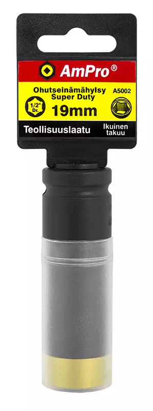 OHUTSEINÄMÄHYLSY 1/2" 19 MM SUPER DUTY - Voimahylsy 1/2" pitkä - 7716 - 1
