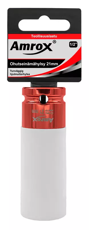 OHUTSEINÄMÄHYLSY 1/2" 21 MM - Voimahylsy 1/2" pitkä - 15276 - 1