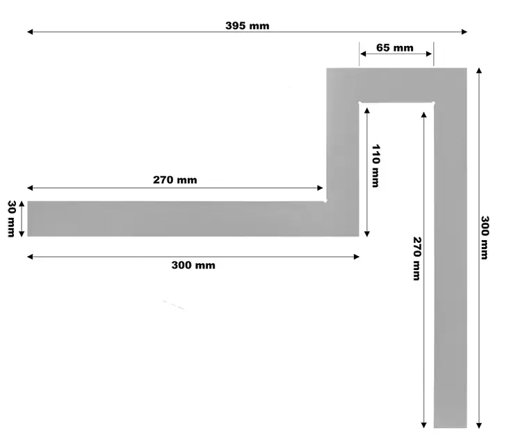 PUTKILAIPPASUORAKULMA 300 X 300MM - Suorakulmat ja astemitat - 13866 - 1
