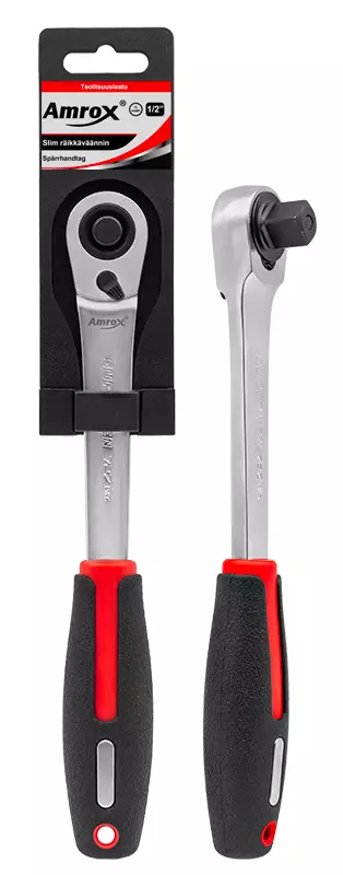 RÄIKKÄVÄÄNNIN 1/2" SLIM 72-HAMP. PIENIPÄINEN - Räikkävääntimet - 14986 - 1