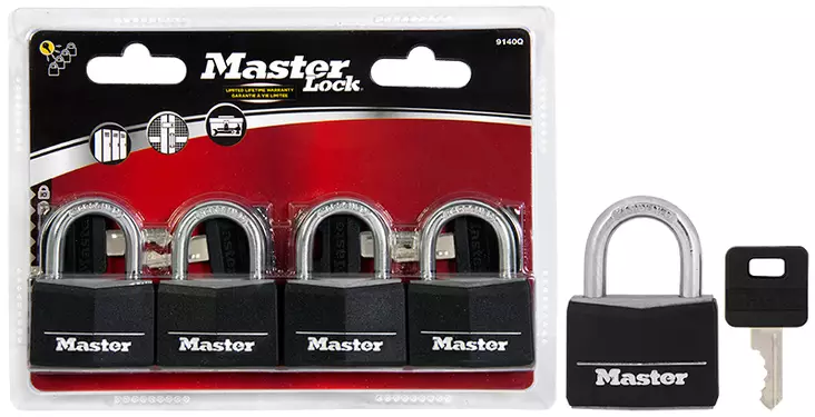 RIIPPULUKKO 40MM 21MM 4-PACK VINYYLI - Lukot - 6296 - 1