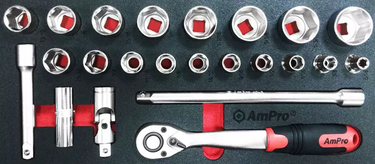 VA-TYÖKALUSARJA 1/2" 23-OS. SAE FOAM - Työkalumoduulit - 4906 - 1