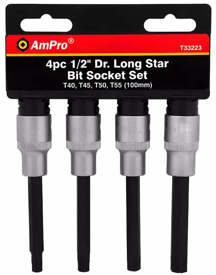 PITKÄ TORX-KÄRKIHYLSYSARJA 1/2" 4-OS. - Torx ja XZN-avaimet ja sarjat - 6047 - 1