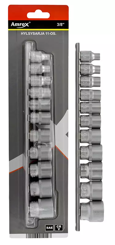 HYLSYSARJA 3/8" SAE 11-OS. 1/4" - 7/8" - Hylsysarjat 3/8" vääntiöllä - 19027 - 1