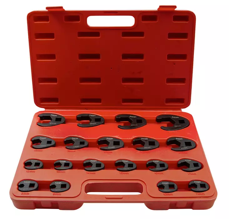 HAARUKKA-AVAINSARJA 3/8" 1/2" 19-OS. - Haarukka-avainsarjat - 18577 - 1