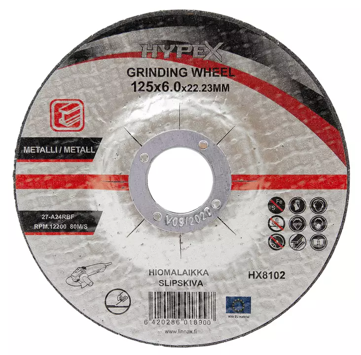HIONTALAIKKA 125X6,0MM METALLI - Hiomalaikat metallille - 18447 - 1