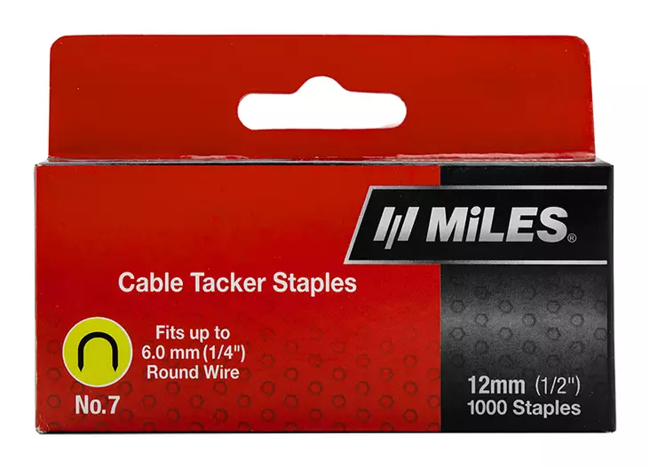 KAAPELINIITTI NO.7 12MM 1000KPL MILES - Nitojat ja niitit - 12767 - 1