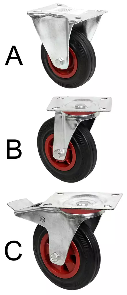 KALUSTEPYÖRÄT - Renkaat, rullat ja tarvikkeet - 4637 - 1