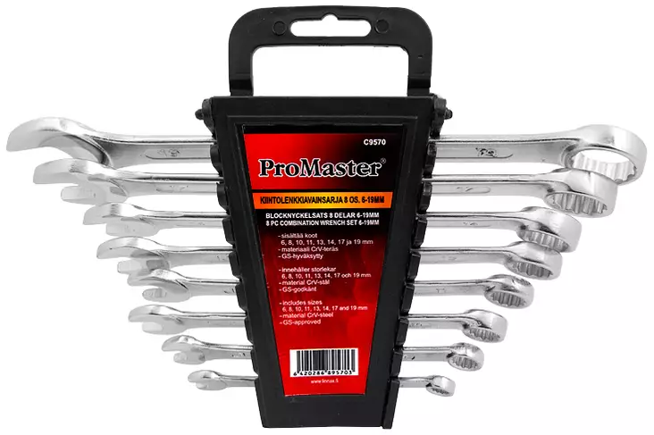 KIINTOLENKKIAVAINSARJA 8-OS. 6-19MM - Kiinto- ja räikkälenkkisarjat - 2507 - 1