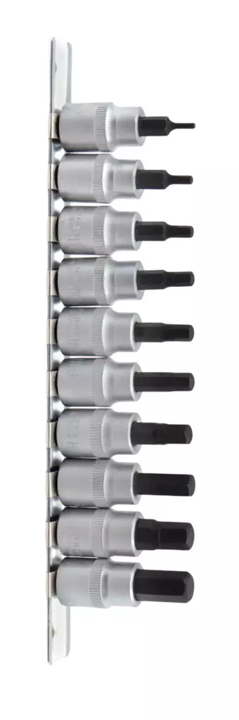 KUUSIOKÄRKIHYLSYSARJA 3/8" 10-OS. - Hylsysarjat 3/8" vääntiöllä - 18587 - 1