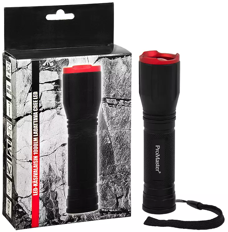 LED-KÄSIVALAISIN 1000LM LADATTAVA - Käsivalaisimet - 6207 - 1